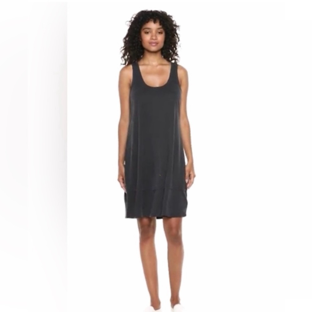 Splendid Scoop Neck Sleeveless Shift Tank Dress Black Size Medium
